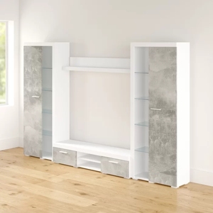 Meuble TV et armoire de rangement <span class=keywords><strong>DECOHOME</strong></span> en bois moderne, personnalisable en usine, pour salon, chambre d'hôtel, combinaison de meubles durables - Product Image 5