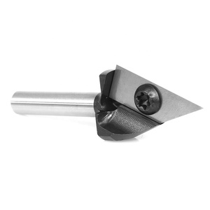 <span class=keywords><strong>CNC</strong></span> chèn cacbua V rãnh Bộ định tuyến bit 1/4 "Shank 45 độ với dao chèn có thể thay thế cho V rãnh, ký hiệu, chữ - Product Image 6