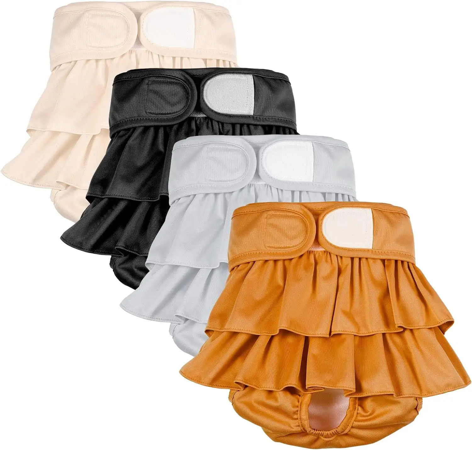 XS - L Skirt Design Female Washable Reusable Dog Diapers Highly Absorbent Comfortable Pet Diapers Physiological Pants