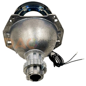 Lente de proyector de faro delantero de coche, lente Universal Bi <span class=keywords><strong>Xenon</strong></span> de revestimiento azul para reemplazo de luz automática, otros accesorios de luz de coche de 12V - Product Image 2