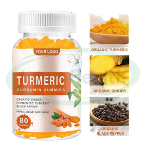 Gummies véganes OEM à la curcumine, au gingembre et au curcuma pour la santé des articulations, suppléments vitaminiques, gummies au curcuma - Product Image 3