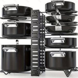 <b>Kitchen</b> Storage Rack, Multi-layer Sink Cabinet, Adjustable Countertop, Floor to Ceiling Storage, Separate Pot Storage Rack - Product Image 5