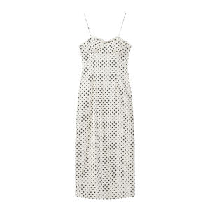 Polka Dot Print Beige Color Spaghetti Strap Casual Fashion <b>Long</b> <b>slip</b> Dress for Women - Product Image 1