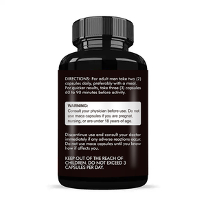 Integratore Erboristico OEM con Etichetta Privata, Capsule di Radice di Maca Nera per Potenziamento Maschile e Ingrandimento Glutei e Fianchi Femminili - Product Image 2