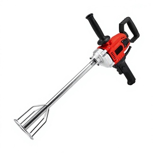 Mezcladora Eléctrica de Mortero de 1600W con Doble Paleta, Mezcladora de Cemento de Velocidad Variable, Taladro Mezclador Manual para Concreto y Lechada - Product Image 1