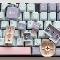 OEM ODM 126 Keys PBT Double Shot Keycaps Macaron Pastel Cute Keycap Set Pink Blue Dreamy Keycaps for Mechanical Keyboard 60 65 7
