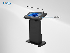 <span class=keywords><strong>Atril</strong></span> de podio digital para auditorio con pantalla de Escritura compatible capacitiva electromagnética de 21,5 pulgadas y altavoz para conferencias - Product Image 5