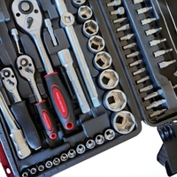 Juego de Herramientas Manuales Combinadas para Reparación de Automóviles, 108 Piezas, Suministro de Fábrica, Juego de Llaves de Trinquete, Destornilladores y Vasos