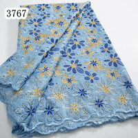 Tissu en dentelle de coton autrichien 3767, tissu en dentelle suisse africaine, voile, tissu en dentelle nigérian pour femmes, matériaux de couture, accessoires
