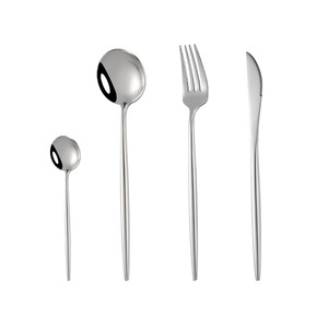 Chất Lượng Cao Cưới Đồ Bạc Quà Tặng Nhà Hàng Bạc Dao Muỗng Nĩa Sang Trọng Flatware 4 Cái Thép Không Gỉ Dao Kéo Bộ - Product Image 4