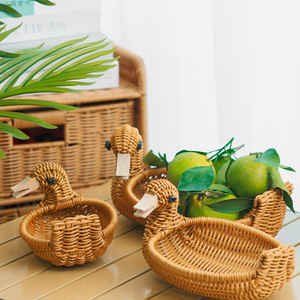 Cesto Portaoggetti in Rattan PP Intrecciato a Mano a Forma di Animale, Cesto per Frutta e Snack per Soggiorno e Scrivania, Cesto Artigianale in Vimini - Product Image 3