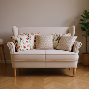 Juego de sofás SOGA, tela beige, almohadas acolchadas, diseño elegante para sala de estar - Product Image 2