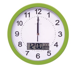 12 "đồng hồ tròn Trạm thời tiết đồng hồ treo tường với nhiệt độ đồng hồ treo tường - Product Image 3