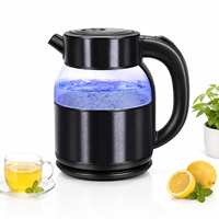 Bouilloire Électrique en Verre 2.0L 1500W Prise EU LED Bleue Sans Fil Ébullition Rapide Eau Chaude Thé Café Cuisine Bureau Usine OEM Vente en Gros