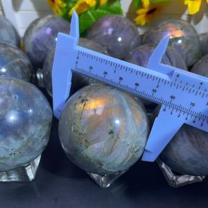 Pierre précieuse de guérison colorée <span class=keywords><strong>Labradorite</strong></span> sphère arc-en-ciel Flash boule de cristal artisanat pour la méditation et la décoration vente en gros - Product Image 5