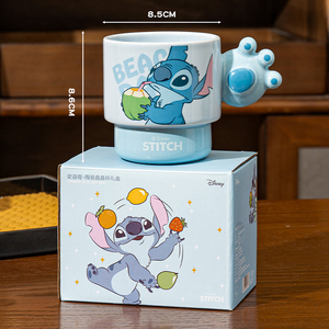 Taza de Cerámica con Diseño de Dibujos Animados y Asa, Taza Personal para Café y Leche para Uso en el Hogar, la Escuela y como Regalo - Product Image 1
