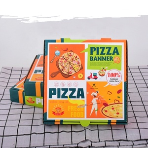 Corrugated pizza box custom printed size design cardboard carton pizza box