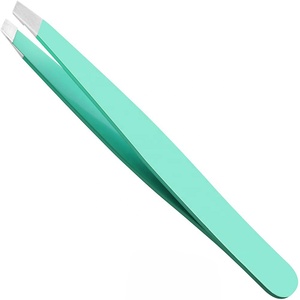 Meilleures ventes - Pince à épiler professionnelle en acier inoxydable couleur orange de la marque Raayin Factory avec une prise en main parfaite, longueur 10 mm, logo personnalisé - Product Image 1