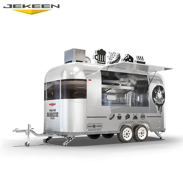 Jekeen Wood Fried Pizza Oven Indoor 10 FT Food Trailer Cooking Equipment California With Porch