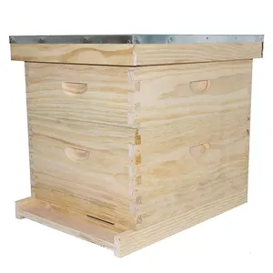 From Alibaba Gold Supplier high quality bee hives with full beekeeping accessories of langstroth bee hive price