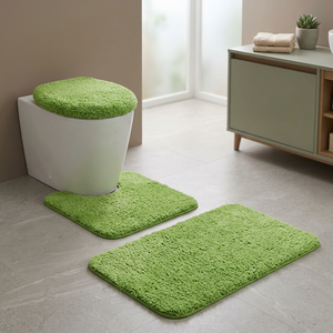 Ensemble de tapis de bain vert pour salle de bain, exportateur indien, couleurs personnalisables - Product Image 3
