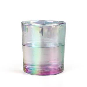 Vaso de Agua Redondo de Vidrio de 300 ml con Recubrimiento UV Arcoíris para Beber - Product Image 5