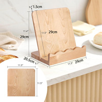 Support de recettes en bois pliable multifonction de style européen, support de cuisine détachable, étagère de rangement pour la maison
