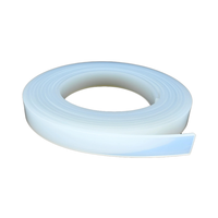 Bande d'étanchéité en silicone résistante aux hautes températures pour boîte lumineuse, profil de couture en forme de croissant, carrée, blanche