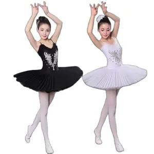 Professional Tutu Ballet Costume For Adult Platter Tutu Girl Professional Black and White Swan Lake Pancake Tutus Camisole Skirt