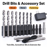 Kit d'outils de réparation quotidienne pour la maison, perceuse sans fil au lithium, 46 pièces
