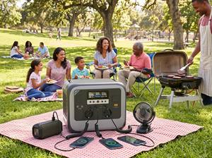 Générateur solaire portable C700 700W, batterie MPPT, onde sinusoïdale pure, charge rapide AC Type C, camping en plein air - Product Image 2