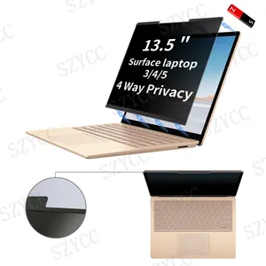 笔记本电脑隐私过滤器防蓝光可拆卸防间谍屏幕保护器微软表面13.5英寸