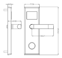 RF clé lecteur de carte rfid intelligent en bois porte serrures système sans clé électronique prix fabricant numérique intelligent porte hôtel serrure