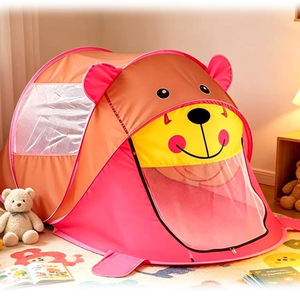 Tienda de juegos de tela para niños con diseño de animales de dibujos animados, plegable, portátil, para interior y exterior, con bolsa de transporte, dinosaurio, unicornio, tiburón, oso, casa de juegos para niños pequeños - Product Image 6