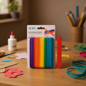 Palitos de Madera ILAN 150x18mm 25 Piezas Colores Arcoíris Materiales para Manualidades - Product Image 3