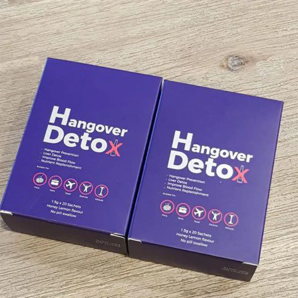 Private Label After Drink Hangover Cure Drink Supplement Party Recovery Liver Protection Hangover Detox 20 Sachets