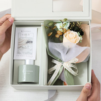 Vente en gros de la Saint-Valentin pour la fête des mères Beauté immortelle Visibilio Rotation éternelle Fleur de rose rouge préservée pour toujours dans une boîte-cadeau