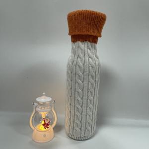 Decoración de fiesta de Navidad <span class=keywords><strong>Calas</strong></span> de botella de Navidad de punto grande Colgante de Navidad a granel Suéter de botella de vino de punto de Navidad roja - Product Image 3