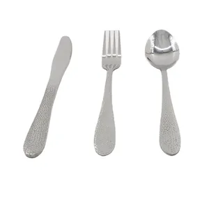 餐具小工具工具不锈钢4件套镀铬银圆形设计