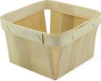 Panier de baies en vrac une pinte Paniers-cadeaux en bois Paniers de fruits ventilés carrés