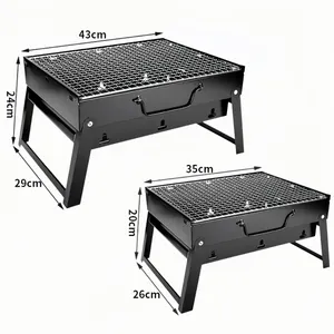 Preço de fábrica novo design dobrável caderno churrasqueira a carvão churrasqueira de mesa portátil dobrável