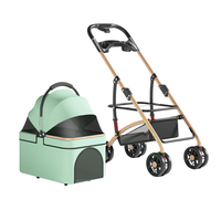 Poussette pour animaux de compagnie détachable pour petits chats, idéale pour le jogging et la randonnée