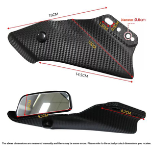 Déflecteur de vent latéral pour moto, en ABS, avec support de rétroviseur, kit pour CBR650R <span class=keywords><strong>Yamaha</strong></span> YZF R1/R6/Tmax - Product Image 5