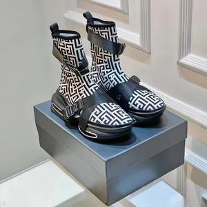 Luxury High-Top Outdoor Leather <b>Casual</b> <b>Shoes</b> Unicorn Design with Neoprene Paneled Buffed for Running Autumn Cotton Fabric Lining - Product Image 5