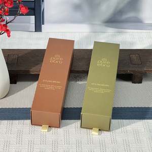 Custom Sandalwood Comb Cosmetic Packaging Box Air <b>Cushion</b> Liner Drawer Design Long Handle <b>Rectangular</b> Shape Logo 2mm UV Coating - Product Image 4