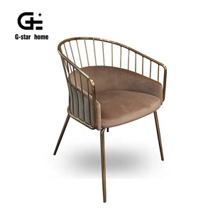 Mobili per la casa Del Nuovo Progettista Sedia Rivestimento In Tessuto Salotto Sedia di Metallo di Rame Nastro Telaio Poltrona - Product Image 1