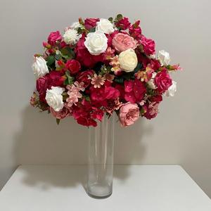New Romantic <b>Artificial</b> <b>Hydrangea</b> Rose 70cm Wedding Flower Ball Wedding Ball European style for Event Table Centerpiece Decor - Product Image 6
