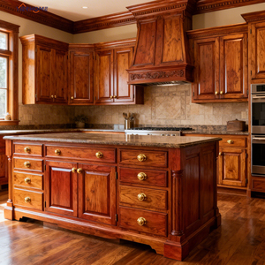 Mobili da <span class=keywords><strong>cucina</strong></span> in rovere massello personalizzato di lusso stile classico europeo per progetti di Villa Design e produzione su - Product Image 1