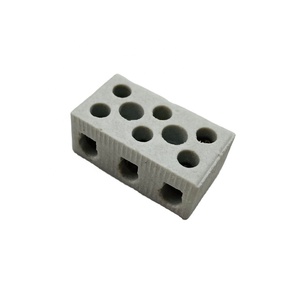Nhiệt độ cao gốm khối thiết bị đầu cuối 30A 3 dây và 8 lỗ sứ kết nối cho dây - Product Image 1