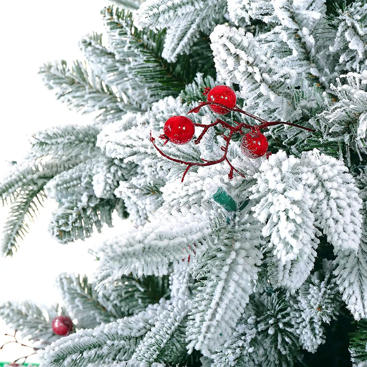 9 Jaar Fabriek Kunstmatige Sneeuw Kerstboom 7.5 Voeten Grenen Met Led-verlichting